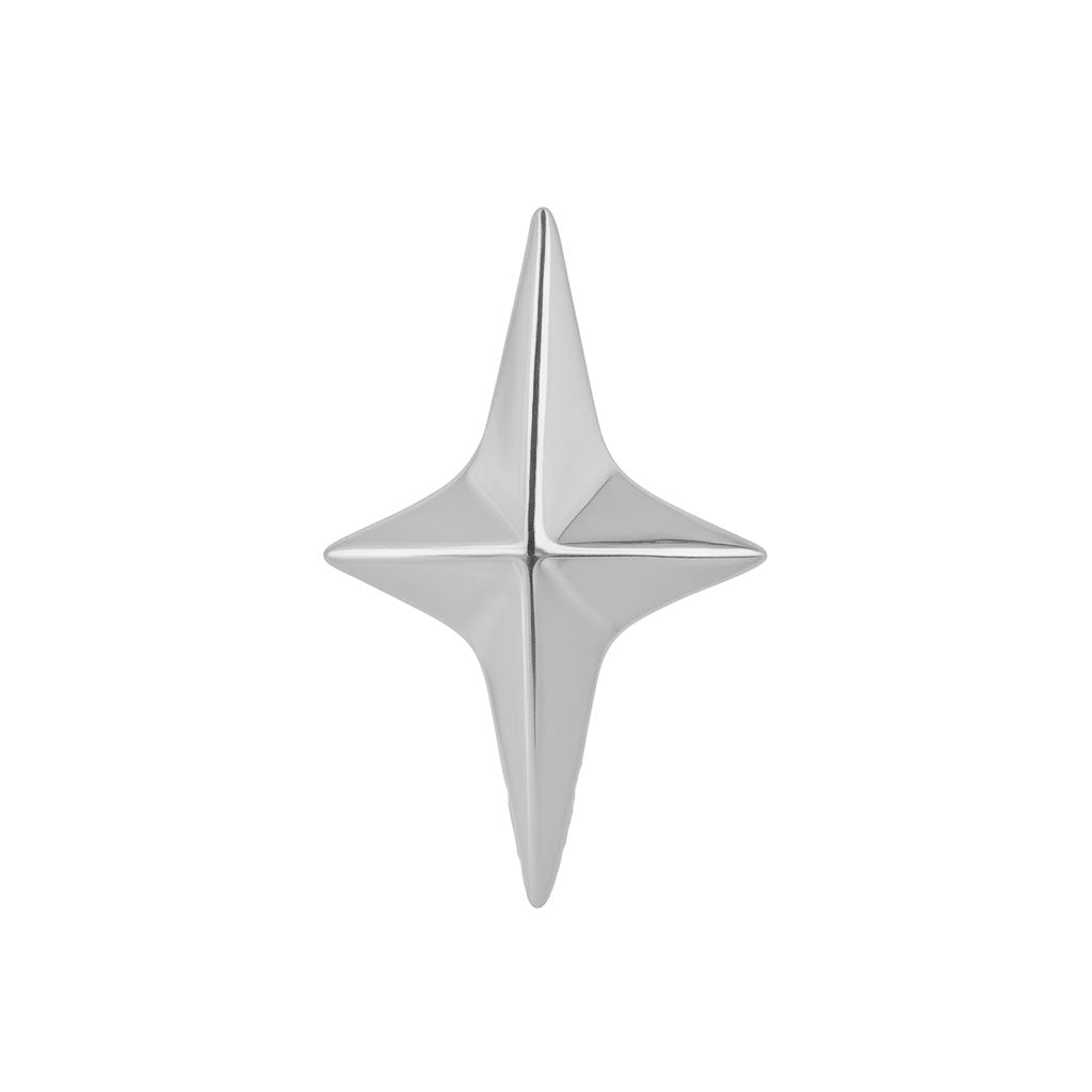 Titan Labret mit Innengewinde – Sterne-Design