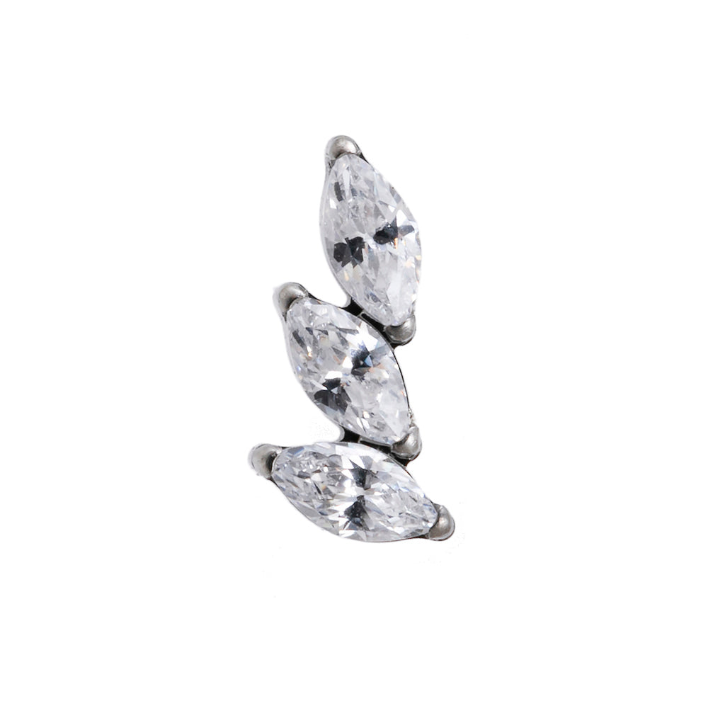 Titan Aufsatz mit 3 Kristalltropfen – Innengewinde