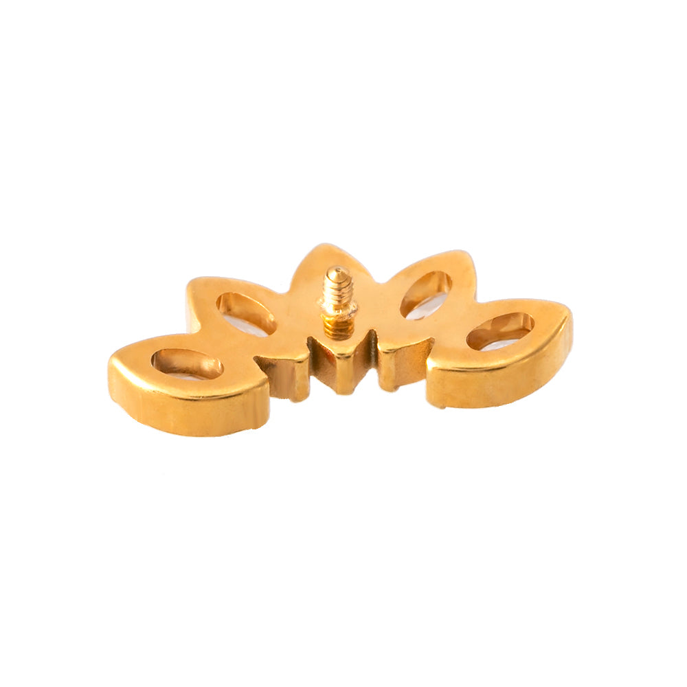 Titan-Labret mit Lotusblüten und Innengewinde