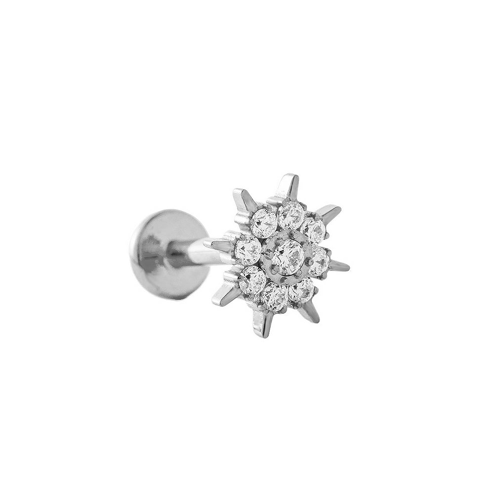 Titan-Labret – Stern-Design mit 9 Kristallen