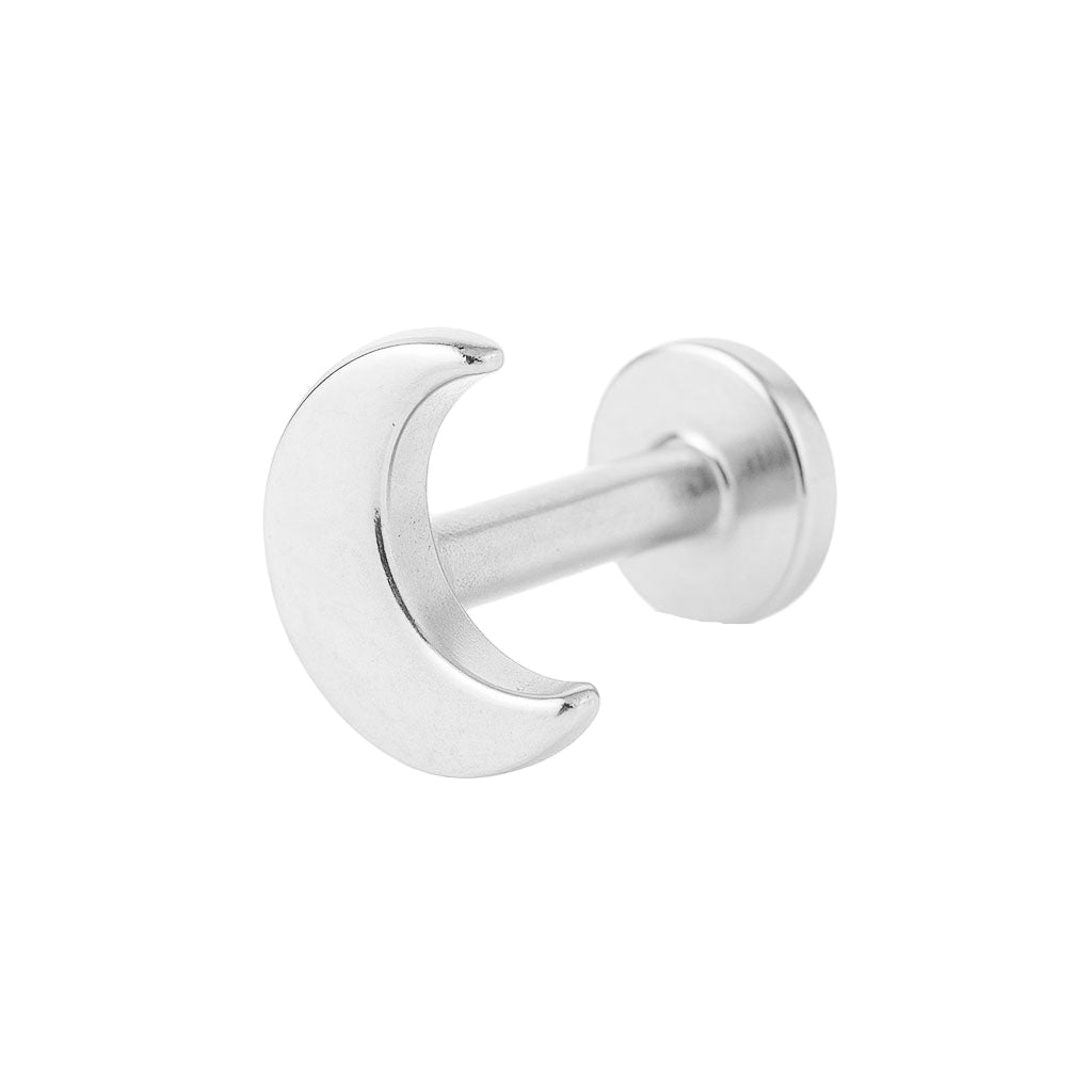 Titan Aufsatz mit Innengewinde – Mond-Design (mit Labret)