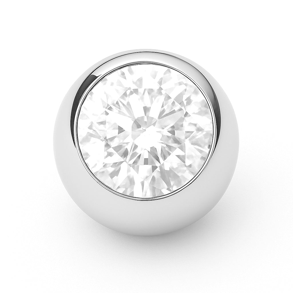 Titan Kugel mit Kristall