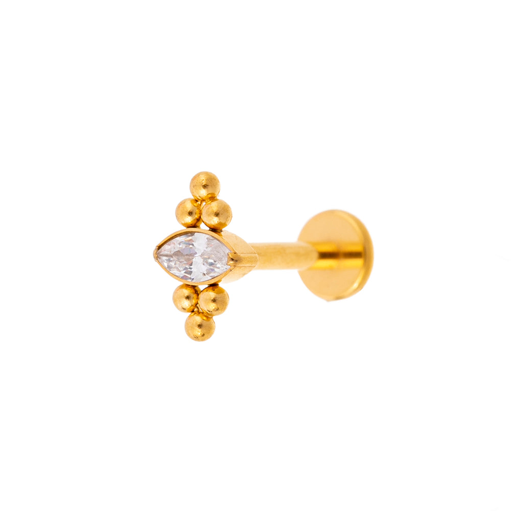 Titan Aufsatz mit Innengewinde – Kristalltropfen und Kugeln