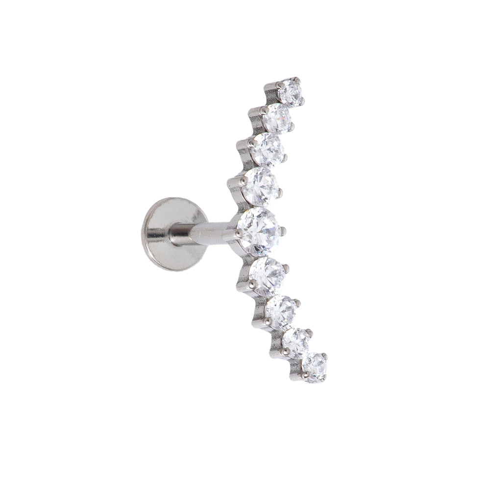 Titan Labret mit Bogenform – Innengewinde