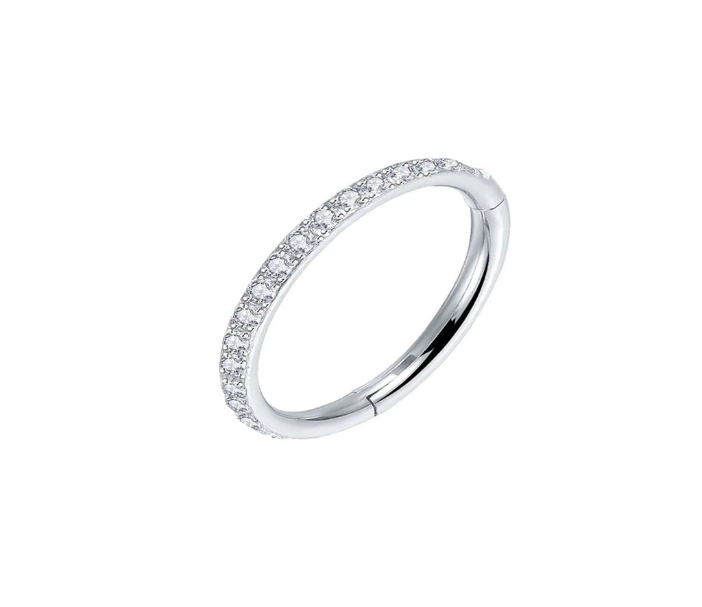 Titan Segmentring eingefasste Kristalle