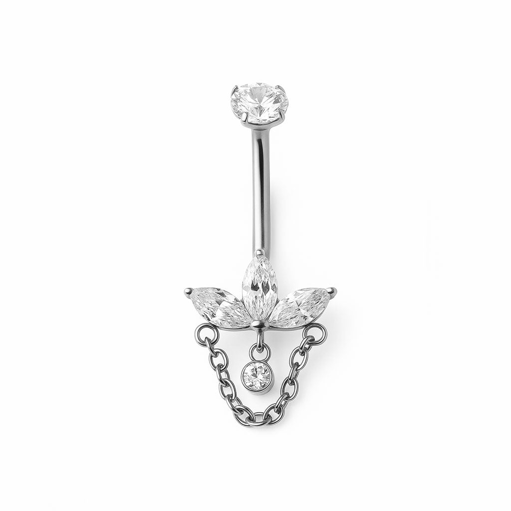 Titan-Bauchnabelpiercing „Marquise Chain“