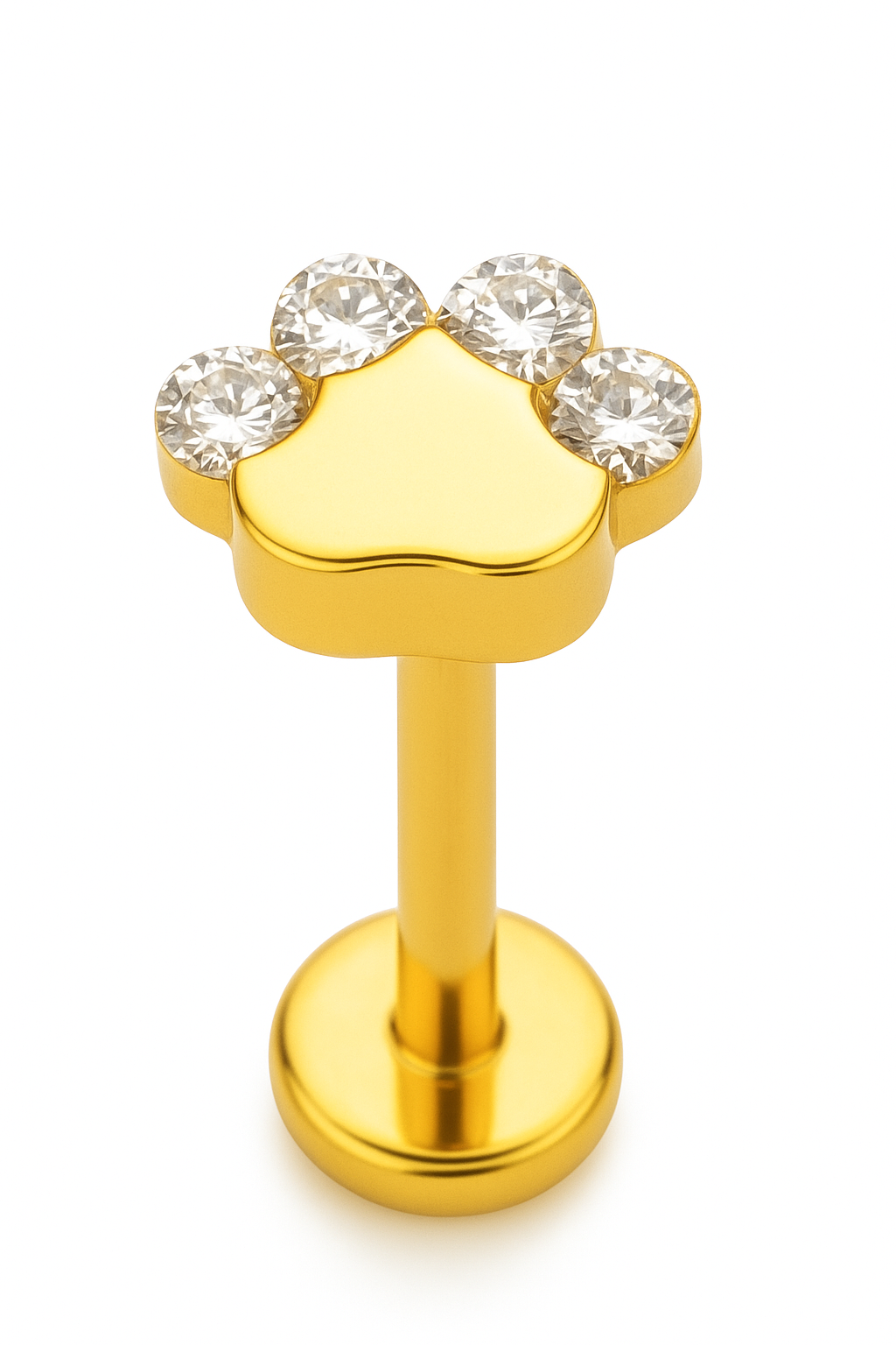 Titan Aufsatz mit Innengewinde – Pfote mit Kristallen (Groß)