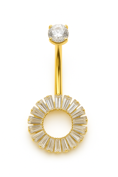 Bauchnabel piercing Sonnenkreis