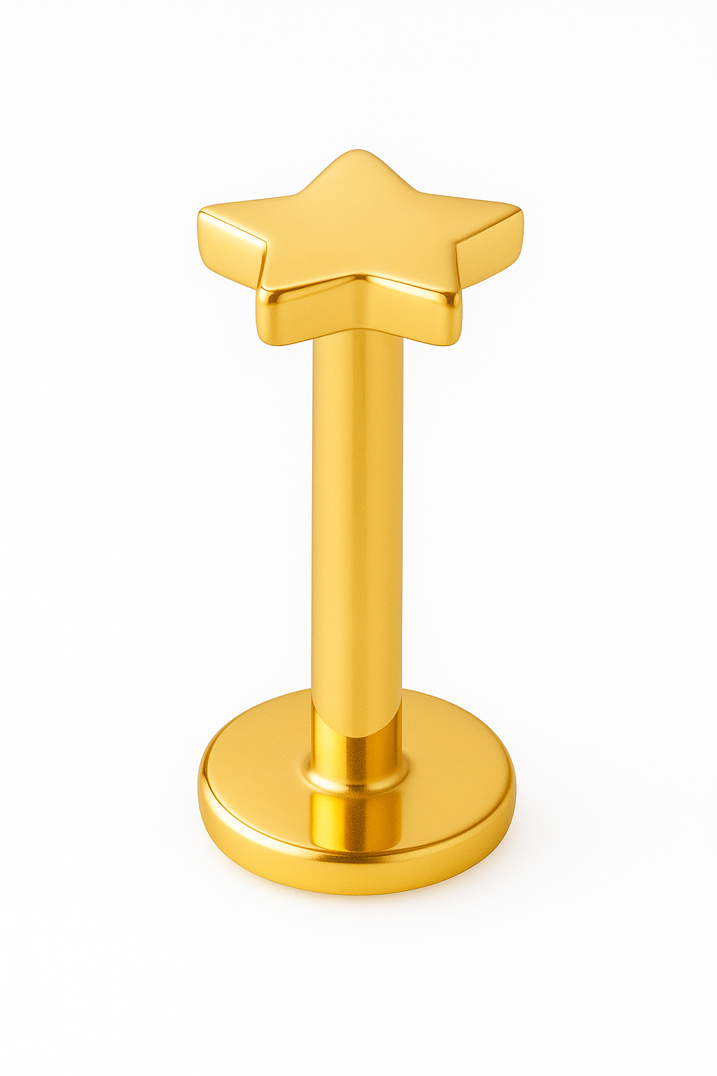 Titan Labret mit Innengewinde – Stern