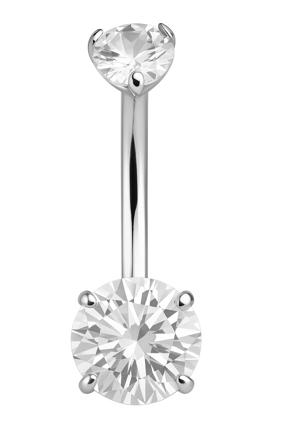 Bauchnabel piercing 2 Kristalle