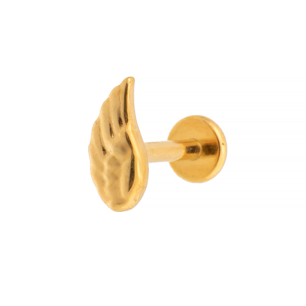 Titan Labret mit Innengewinde – Flügel